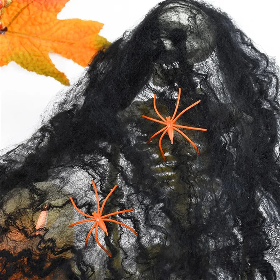 Stretchy Halloween Spider Web Cobweb Decoration