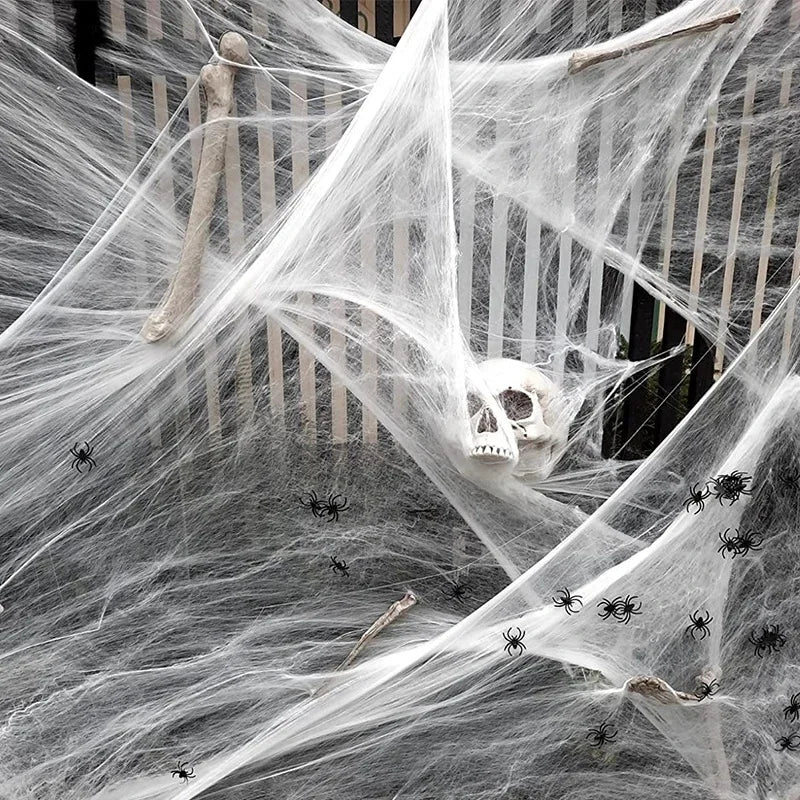 Stretchy Halloween Spider Web Cobweb Decoration
