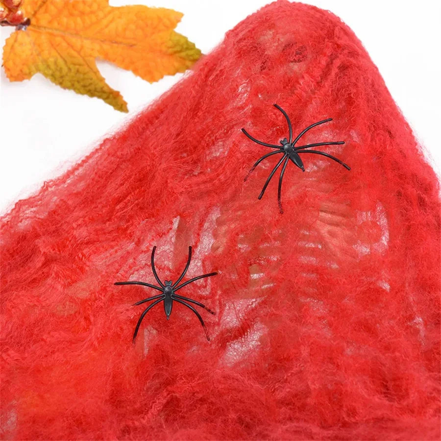 Stretchy Halloween Spider Web Cobweb Decoration
