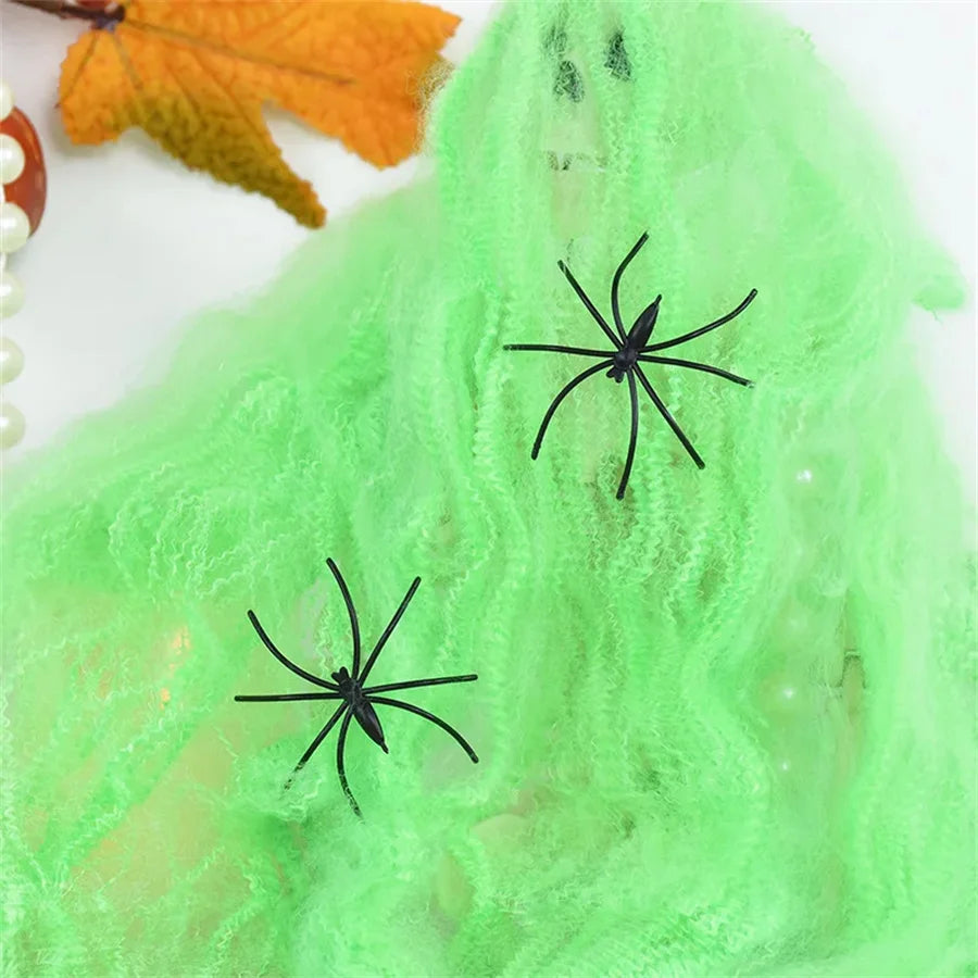 Stretchy Halloween Spider Web Cobweb Decoration