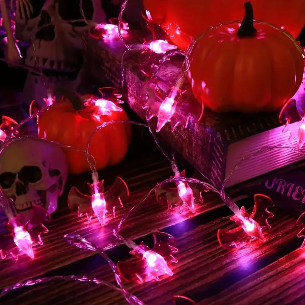 Halloween Bat String Lights, Battery-Powered (10 or 20 LED)