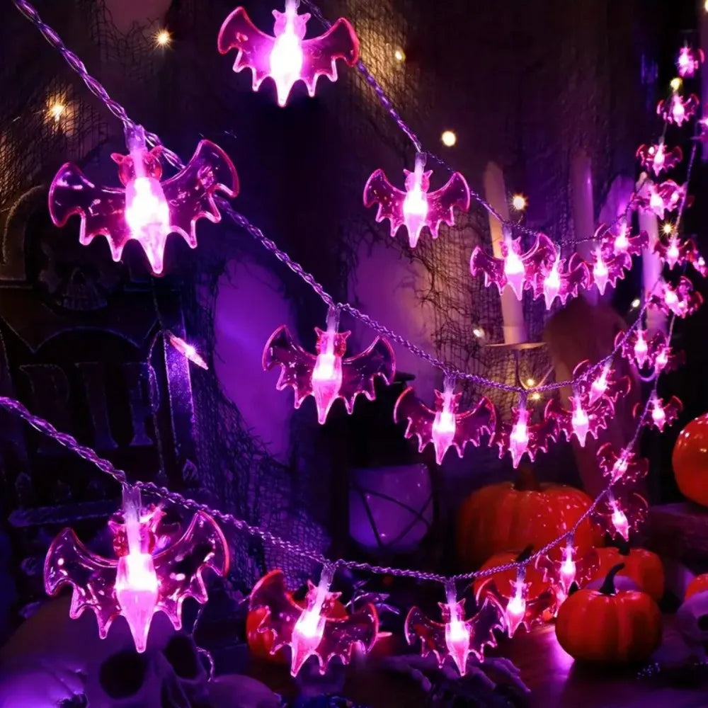 Halloween Bat String Lights, Battery-Powered (10 or 20 LED)