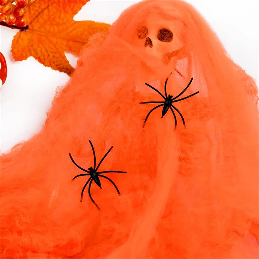 Stretchy Halloween Spider Web Cobweb Decoration