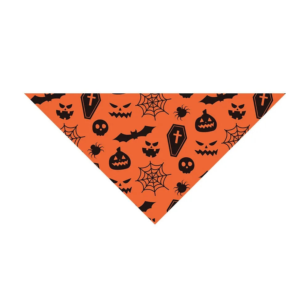 Halloween Pet Bandana, Ghost & Pumpkin Print